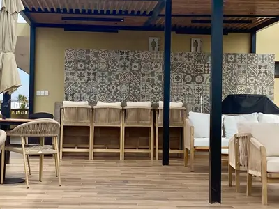 Cama o camas de una habitación en Nuevo departamento con acceso frente a la playa, jacuzzi y alberca climatizada