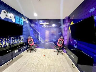 Una televisión o centro de entretenimiento en Departamento Boca de Cielo 304 Vista al Mar