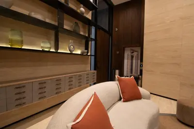Cama o camas de una habitación en Elegante con vista al mar y balcón by G P S rentas