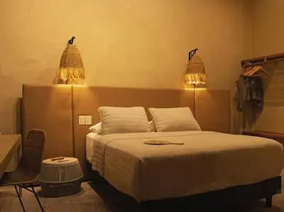 Cama o camas de una habitación en Casa en el Centro a 1 Cuadra del Malecón y el Mar