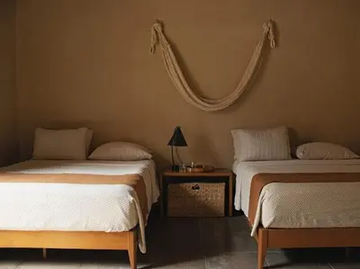 Cama o camas de una habitación en Casa en el Centro a 1 Cuadra del Malecón y el Mar
