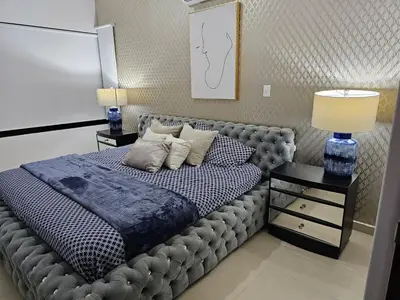 Cama o camas de una habitación en AC0 Casa de lujo en privada Altana