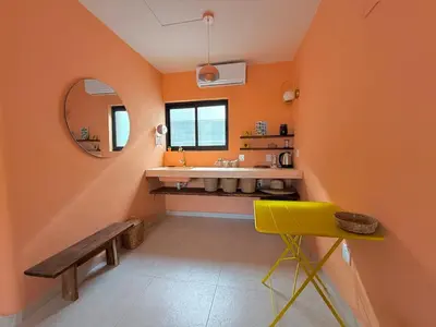 Una cocina o zona de cocina en Cozy space near the beach Loft Gutiérrez