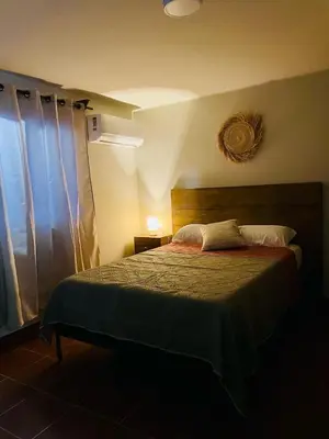 Cama o camas de una habitación en Posada Los Olivos