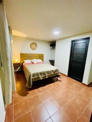 Cama o camas de una habitación en Posada Los Olivos