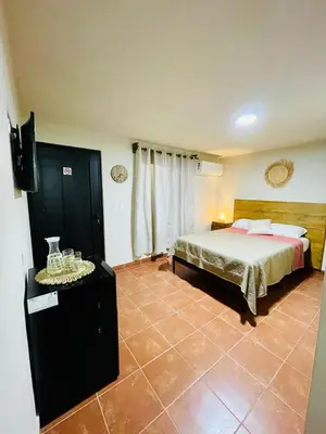 Cama o camas de una habitación en Posada Los Olivos