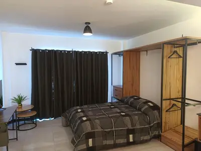 Cama o camas de una habitación en Departamento en Chihuahua