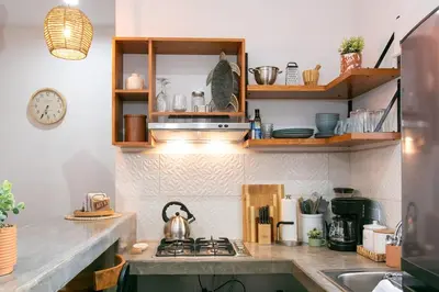 Una cocina o zona de cocina en Casa Baja - Depa completo 2 recámaras