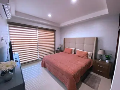 Cama o camas de una habitación en Apartment on the Malecon, The One Tower