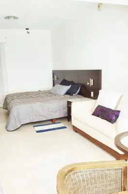 Cama o camas de una habitación en Park Royal Depto de Lujo Frente Playa