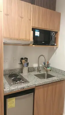 Una cocina o zona de cocina en Oceanna Condos de Mar apartamento frente al mar