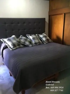 Cama o camas de una habitación en Hotel Posada Gabriel