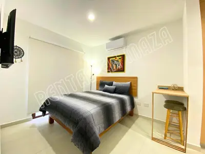 Cama o camas de una habitación en Condominio Oceanna 4