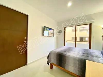 Cama o camas de una habitación en Condominio Oceanna 4