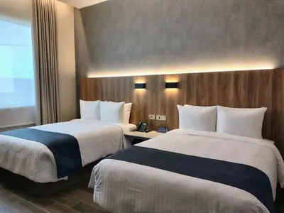 Cama o camas de una habitación en Hotel Soretti