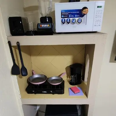 Una cocina o zona de cocina en Depa Loved, 15 min Consulado, 2 min Pza Alameda