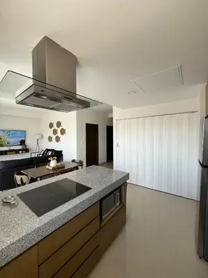 Una cocina o zona de cocina en Departamento frente al malecón de Mazatlán