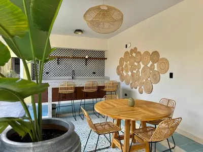 Una cocina o zona de cocina en Modern space in the heart of the historic center