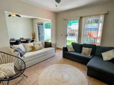 Zona de estar de Padrisima Casa con Alberca Privada para Hasta 18 Personas