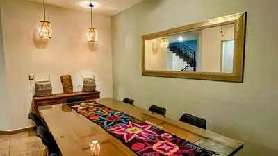 Plano de Padrisima Casa con Alberca Privada para Hasta 18 Personas