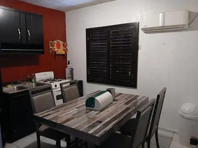 Una cocina o zona de cocina en Departamento chico para tu estancia en ciudad juarez