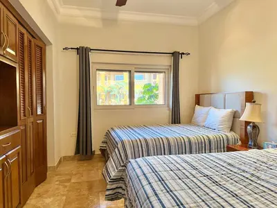 Cama o camas de una habitación en Depa Frente a la Playa con Vistas en EDM