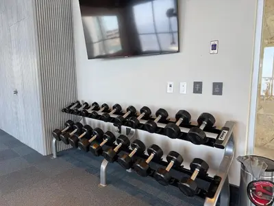 Gimnasio o instalaciones de fitness de Departamento moderno a pie de playa