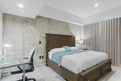 Cama o camas de una habitación en Ocean View - 2 King Size with Homeoffice Space