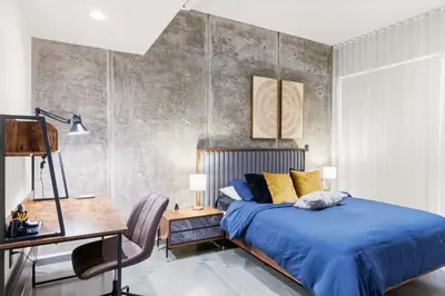 Cama o camas de una habitación en Spectacular Ocean View with Homeoffice Space