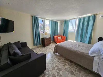 Zona de estar de Pool Park Ocean - Centro Home