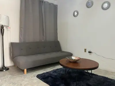 Zona de estar de Departamento a metros de la playa