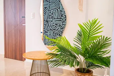 Plano de Departamento exclusivo en Mazatlan con alberca y vistas a la playa