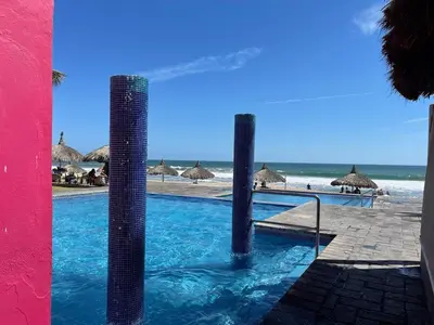 Piscina en o cerca de Casa de playa, a pasos del mar