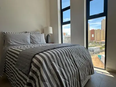 Cama o camas de una habitación en Depa en Marina Mazatlán