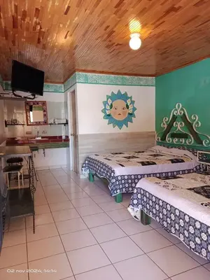 Cama o camas de una habitación en Paraiso del bosque