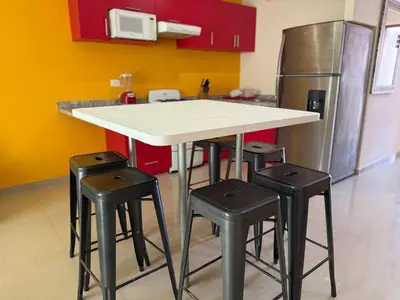 Una cocina o zona de cocina en Depa Cerca de la Playa y Valentinos By GPSRentas