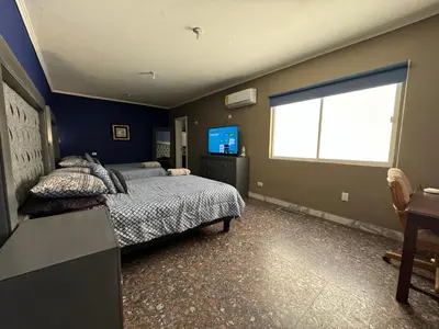 Cama o camas de una habitación en Suite 2 del centro de Cuauhtemoc, Chihuahua, sin cocina