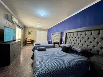 Cama o camas de una habitación en Suite 2 del centro de Cuauhtemoc, Chihuahua, sin cocina