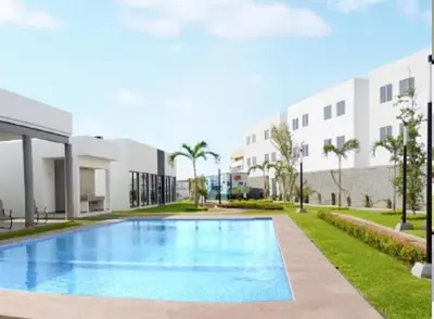 Piscina en o cerca de Departamento Moderno Azul Cielo - 2 Albercas - 3 Min Malecón y Playas