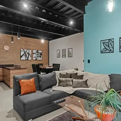 Industrial Loft King Bed and 2 Office Spaces