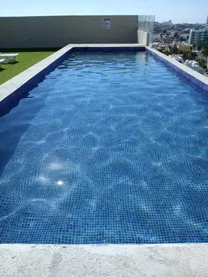 Plano de Beautiful apartment just 1 block from the beach