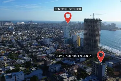 Plano de Beautiful apartment 1 block from the beach