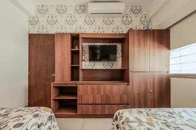 Plano de Apartment for 6 on the first floor with pool