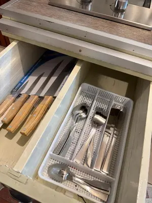 Una cocina o zona de cocina en Departamento Nuevo Céntrico Las Marías 1