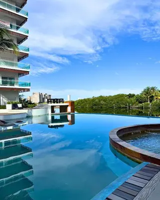 Piscina en o cerca de Marina Mazatlán Getaway, Terraza & Comodidad