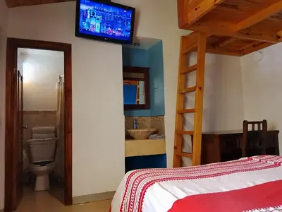 Cama o camas de una habitación en Hotel Ecológico Temazcal