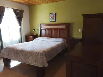 Cama o camas de una habitación en Hotel Ecológico Temazcal