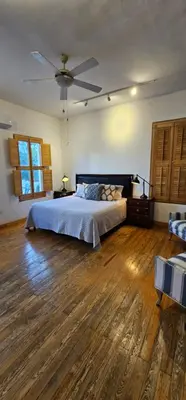 Cama o camas de una habitación en Quinta familiar en la santo niño
