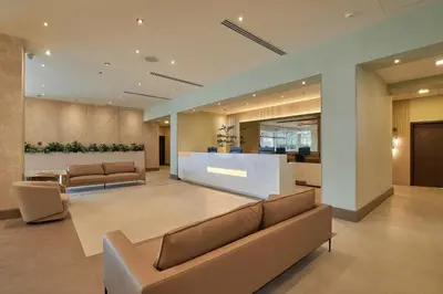El vestíbulo o zona de recepción de Wyndham Garden Saltillo