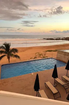 Piscina en o cerca de Departamento frente al mar en Playa Brujas